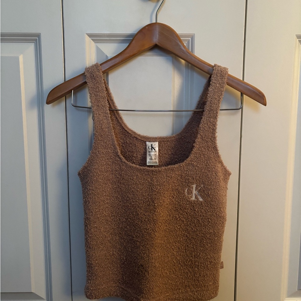 SET, Calvin Klein Textured Tan Tank Top and Short Set
